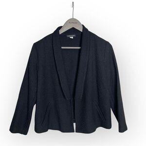 Eileen Fisher Black Open Knit Sweater Cardigan Size Small